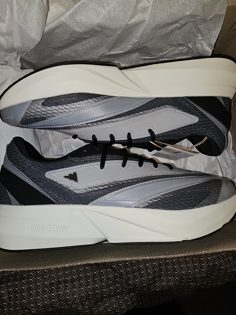 adidas Men's Black and Gray Running Sneakers